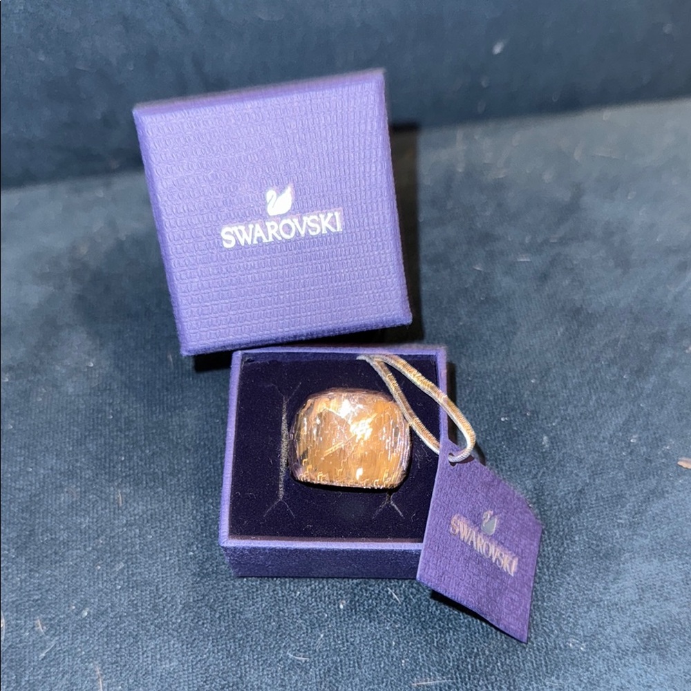 Swarovski Gold Ring with Box